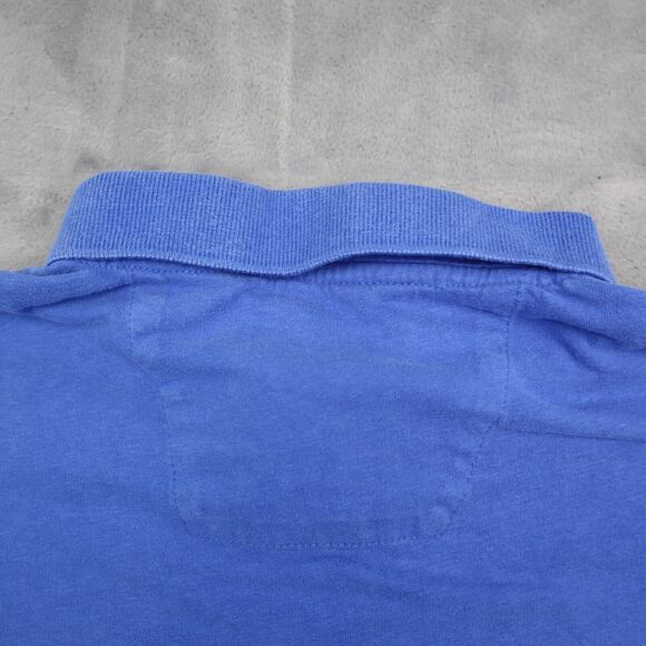 Nautica Shirt Mens L Blue Polo Short Sleeve Collared Button Cotton Embroidered - Picture 8 of 16